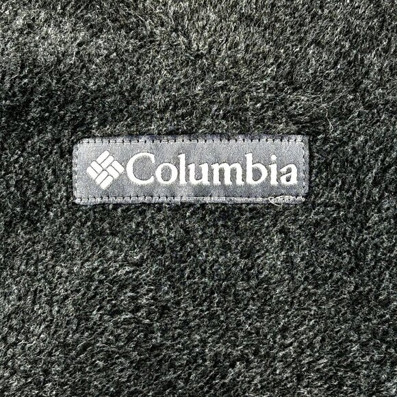 Columbia Men's Charcoal Gray Fleece Vest Size L Full Zip Lightweight Warm Layer - Picture 9 of 11